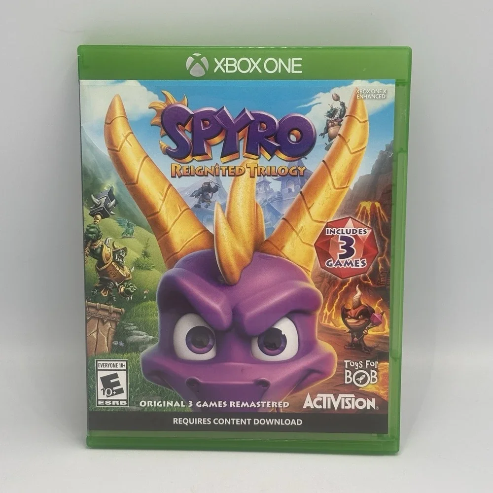 Spyro Ignited Trilogy (Microsoft Xbox One) No Insert Tested Good Cond